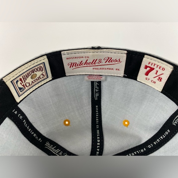 Mitchell & Ness Golden State Warriors Fitted Hat, Blue & Gray, Size 7-1/8 - Picture 9 of 10